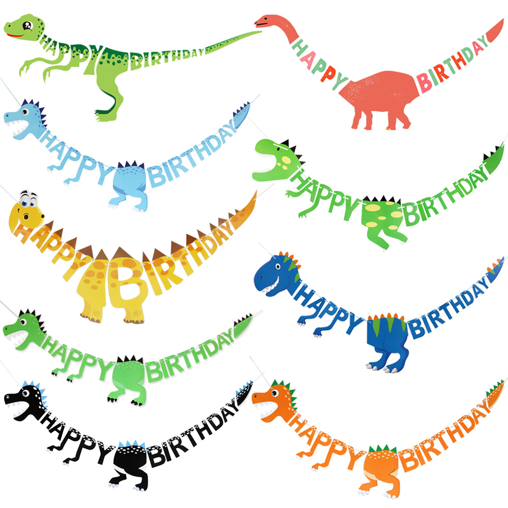 Dinosaur Happy Birthday Banner